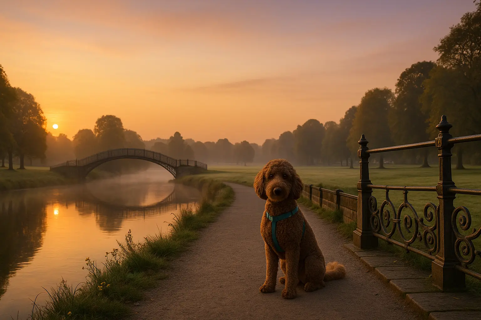 A happy dog in Saltaire